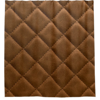 Rideaux De Douche Cuir Brown, dessin motif rhombus
