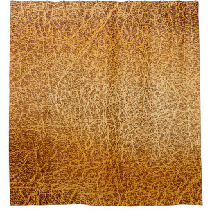 Rideaux De Douche Cuir Brown : fermeture texturée détaillée