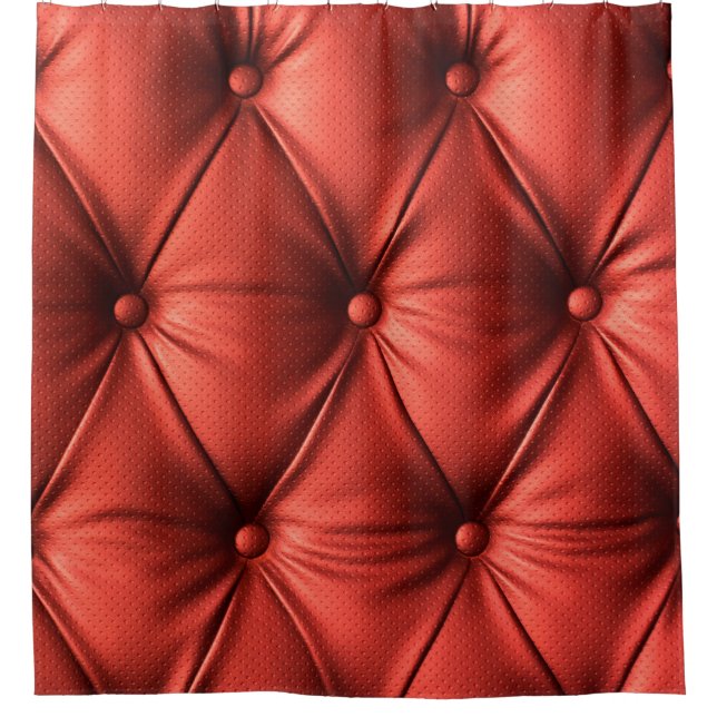 Rideaux De Douche Cuir rouge texturé : Détails du matériau (Devant)