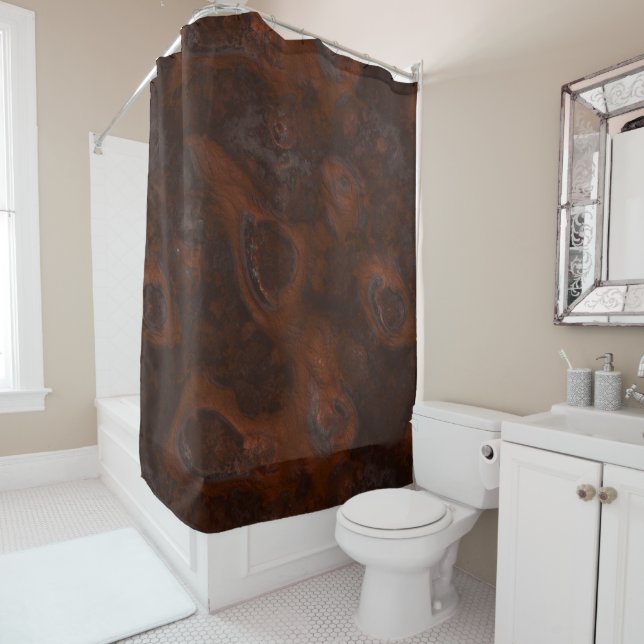 Rideaux De Douche Cuivre et rouille (En situation)