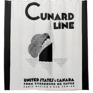 Rideaux De Douche Cunard Line Art déco et
