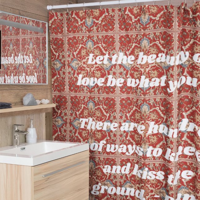 Rideaux De Douche Custom Elegant Carrelage Motif Cadeaux iraniens po (Custom Elegant Tile Pattern Iranian Gifts for Her)
