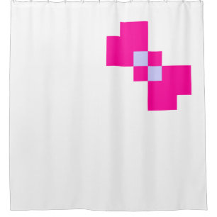Rideaux De Douche Cute 8 bits Pixel Bow
