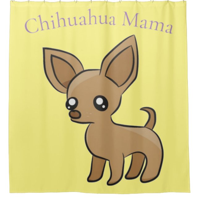 Rideaux De Douche Cute Chihuahua Mama Art Thunder_Cove (Devant)