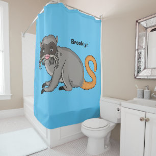 Rideaux De Douche Cute Emperor Tamarin illustration