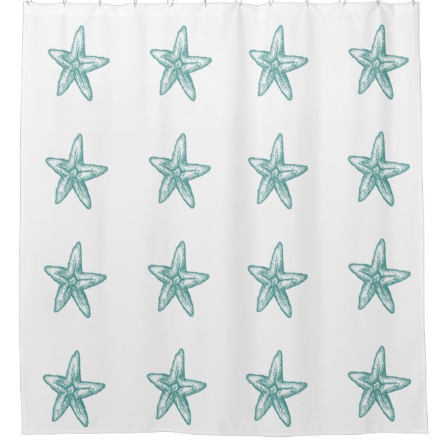 Rideaux De Douche Cute étoile de menthe moderne tendance (Devant)