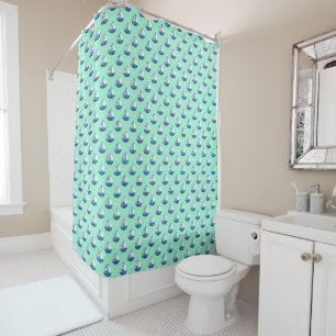 Rideaux De Douche Cute Kids Motif bateau à voile Sea Green