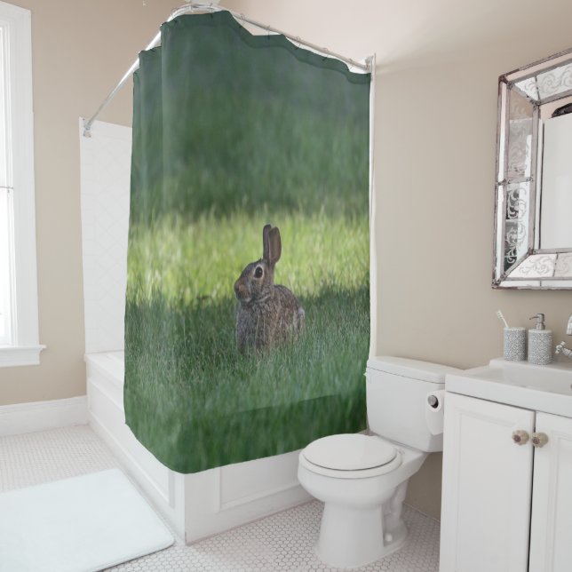 Rideaux De Douche Cute lapin (En situation)