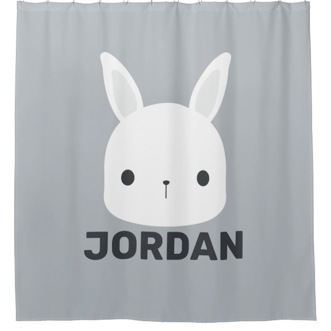Rideaux De Douche Cute Little Bunny Rabbit with Personalized (Devant)