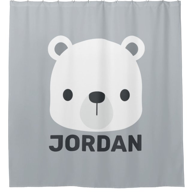 Rideaux De Douche Cute Little Polar Bear (Devant)