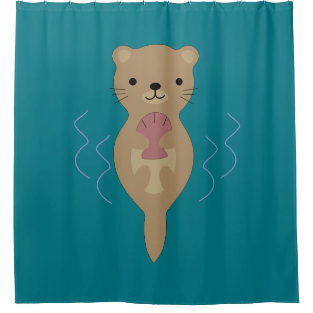 Rideaux De Douche Cute Otter (Devant)