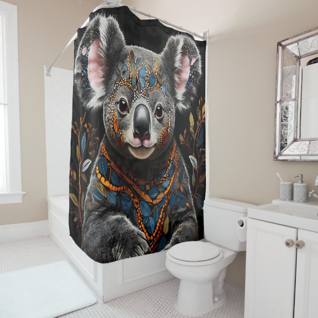 Rideaux De Douche Cute Ours Koala Abstrait Australien (En situation)