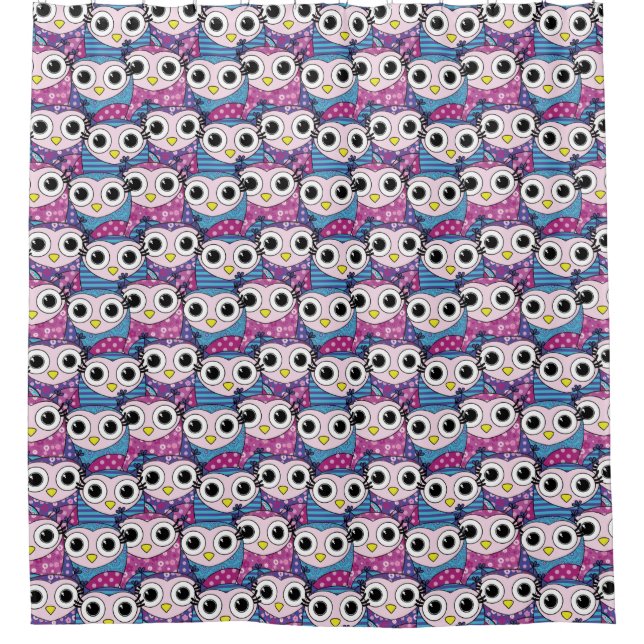 Rideaux De Douche Cute Owl Motif (Devant)