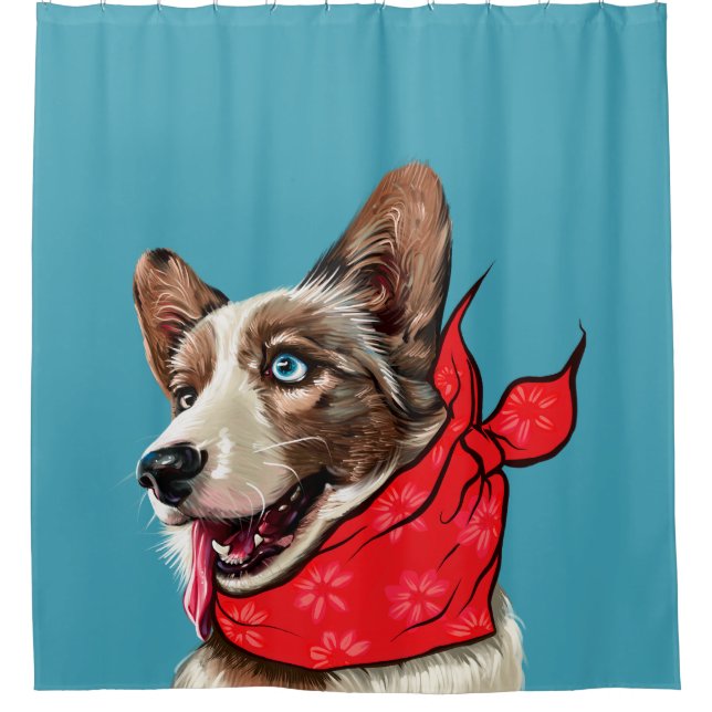 Rideaux De Douche Cute Pembroke Welsh Corgi (Devant)