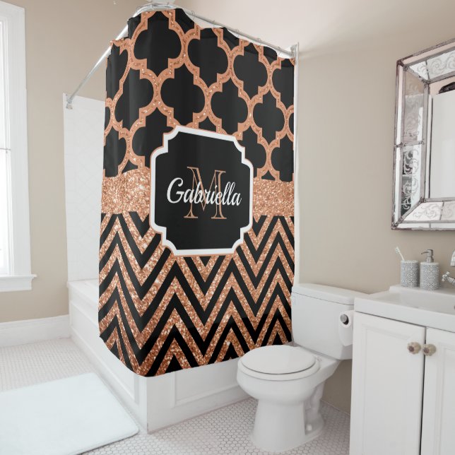 Rideaux De Douche Cute Quatrefoil (En situation)