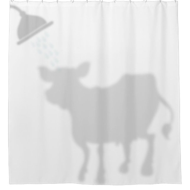 Rideaux De Douche Cute Vache Ombre Silhouette Ombre Épouses Douche (Devant)