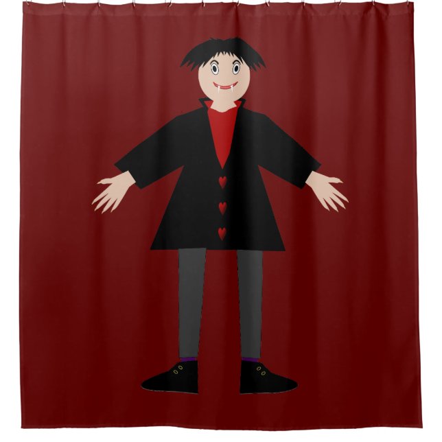 Rideaux De Douche Cute Vampire Halloween (Devant)