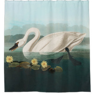 Rideaux De Douche cygne audubon cygnes d'eau blanche