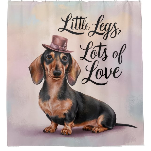 Rideaux De Douche Dachshund Petits Jambes Beaucoup d'amour (Devant)