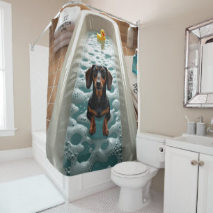 Rideaux De Douche Dachshund Sloppy Sleepy mignonne drôle