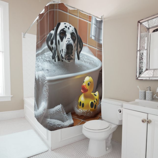 Rideaux De Douche Dalmatie Sleepy Sleepy mignon drôle (En situation)