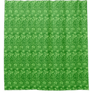 Rideaux De Douche Damassé d'oeillet de Nouveau d'art, Forest Green