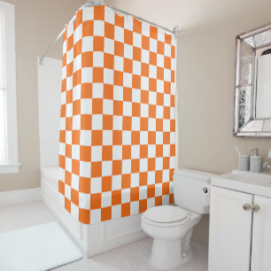 Rideaux De Douche Damier saumon visuel classique