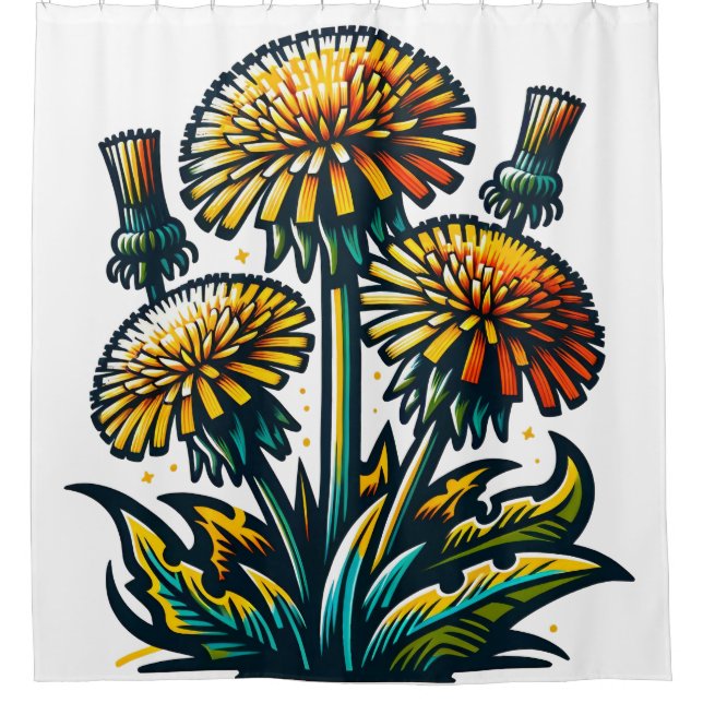 Rideaux De Douche Dandelion (Devant)