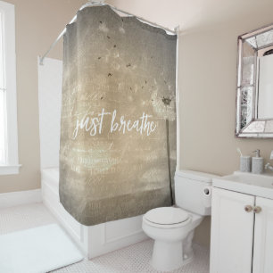 Rideaux De Douche Dandelion vintage Respire La Typographie