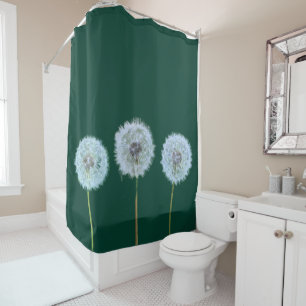 Rideaux De Douche Dandelions, horloges de Dandelion Photos de Dark G