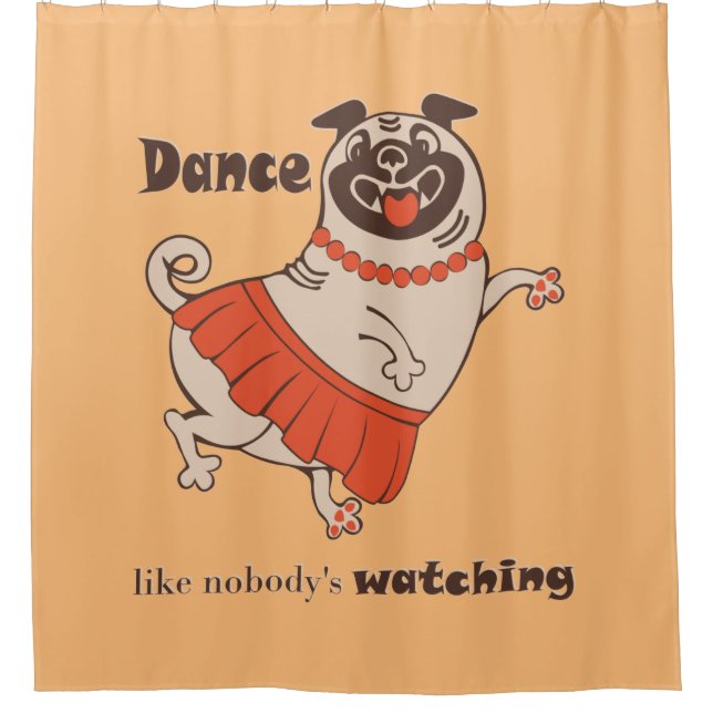 Rideaux De Douche Danse comme personne ne regarde Carlin Girl (Devant)