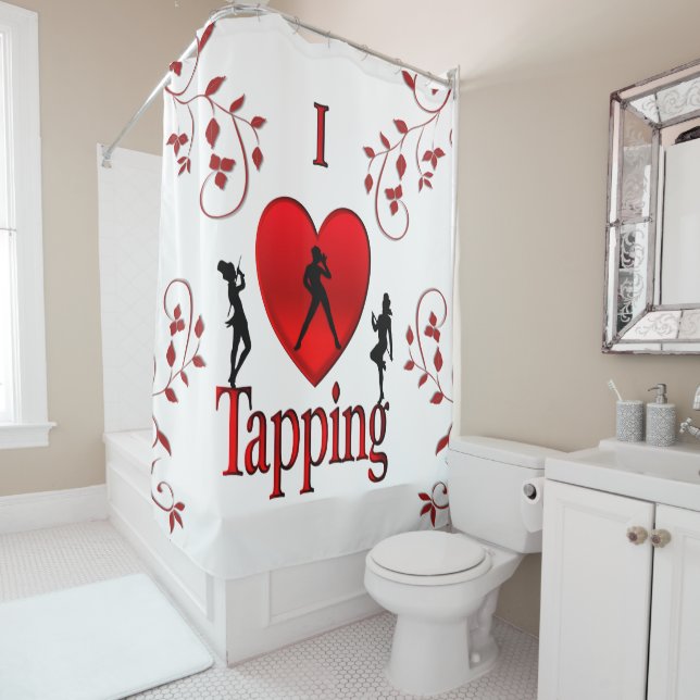 Rideaux De Douche Danse I Heart Tap (En situation)