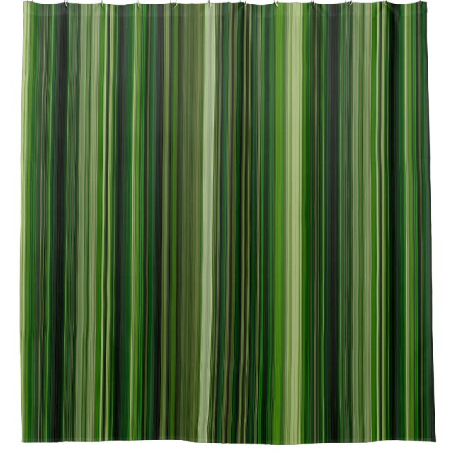 Rideaux De Douche Dark Green  Stripes (Devant)