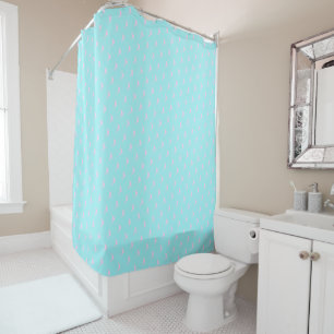 Rideaux De Douche Dauphin simple propre frais aqua marin rose