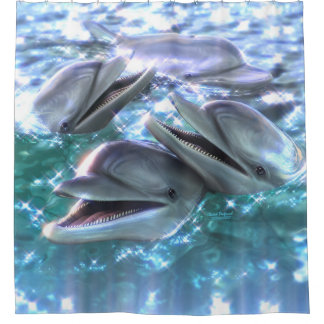 Rideaux De Douche Dauphins heureux