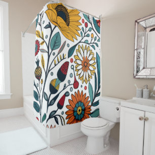 Rideaux De Douche Dazzling Daisy Delight : Un Favori Floral Fashion