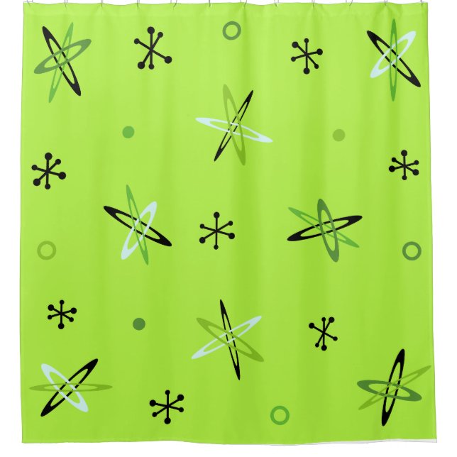 Rideaux De Douche Début de l'ère atomique Chartreuse (Devant)