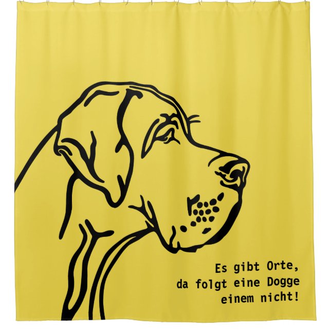 Rideaux De Douche Déclaration Dogue Allemand (allemand)  (Devant)