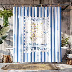 Rideaux De Douche Déco personnalisée de la maison de plage Lemon Bea