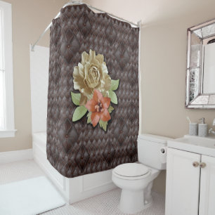 Rideaux De Douche Décor académique en cuir 3D