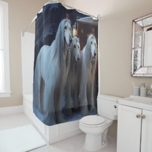 Rideaux De Douche Décor de Noël afghan Hound Snowy