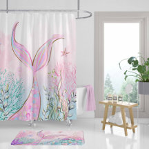Décor de salle de bain pour filles, Sirène