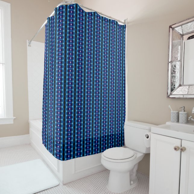 Rideaux De Douche Décor Grotte Homme 2 (En situation)