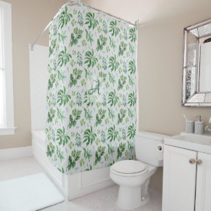 Rideaux De Douche Décoration de maison botanique de feuille verte mo