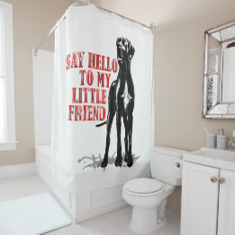 Rideaux De Douche Décoration de salle de bain Grand Danois ami chien