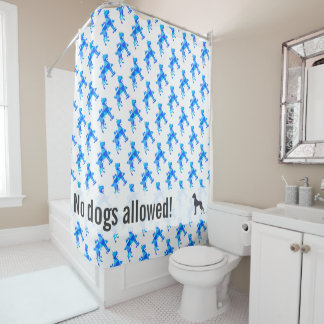 Rideaux De Douche Décoration de salle de bain Grand Danois Interdict