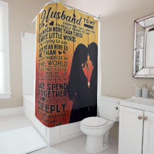 Rideaux De Douche Décoration familiale Lettre À Mon Mari Design