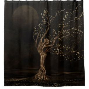 Rideaux De Douche Déesse des arbres - culte de la lune
