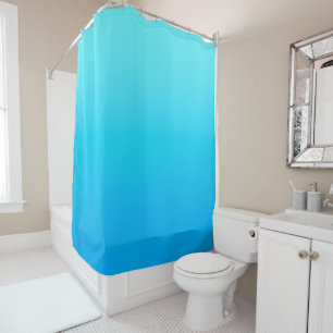Rideaux De Douche dégradé de couleur bleu
