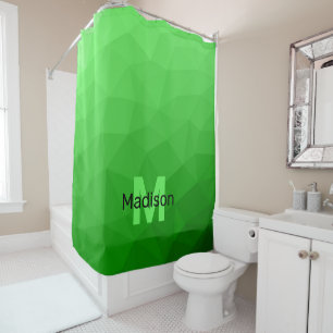 Rideaux De Douche Dégradé vert clair géométrie motif de maille Monog